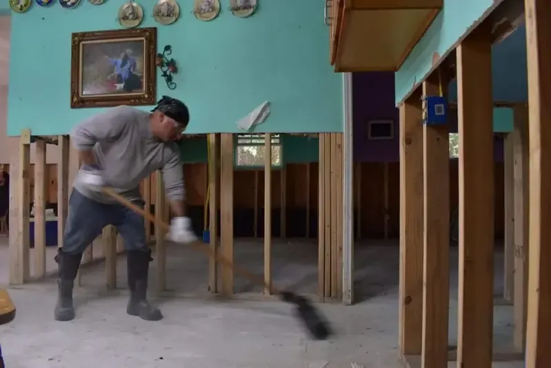 Floodwater standing inside a home after heavy rain, the kind of damage Marietta storms cause